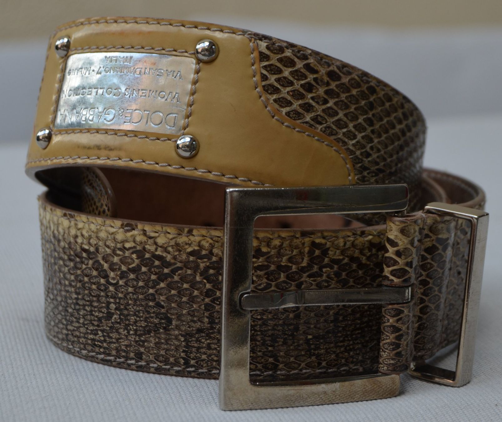 Dolce & Gabbana Gürtel: Dolce & Gabbana Python  Gürtel / ceinture – Gebraucht aus Collonges von arashee 4