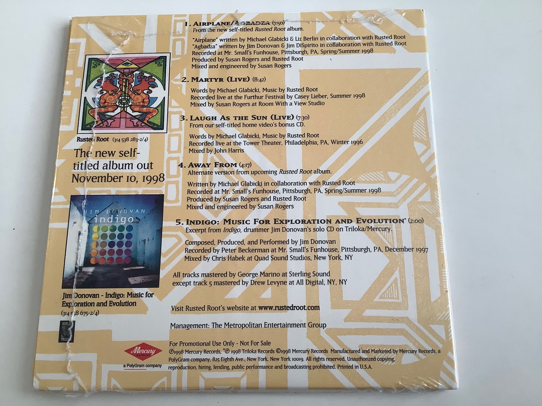 CD: Rusted Root / Originalverpackt / Promo / 1998 – Nuovo e nell'imballaggio originale da Dübendorf venduto da Shreck 1