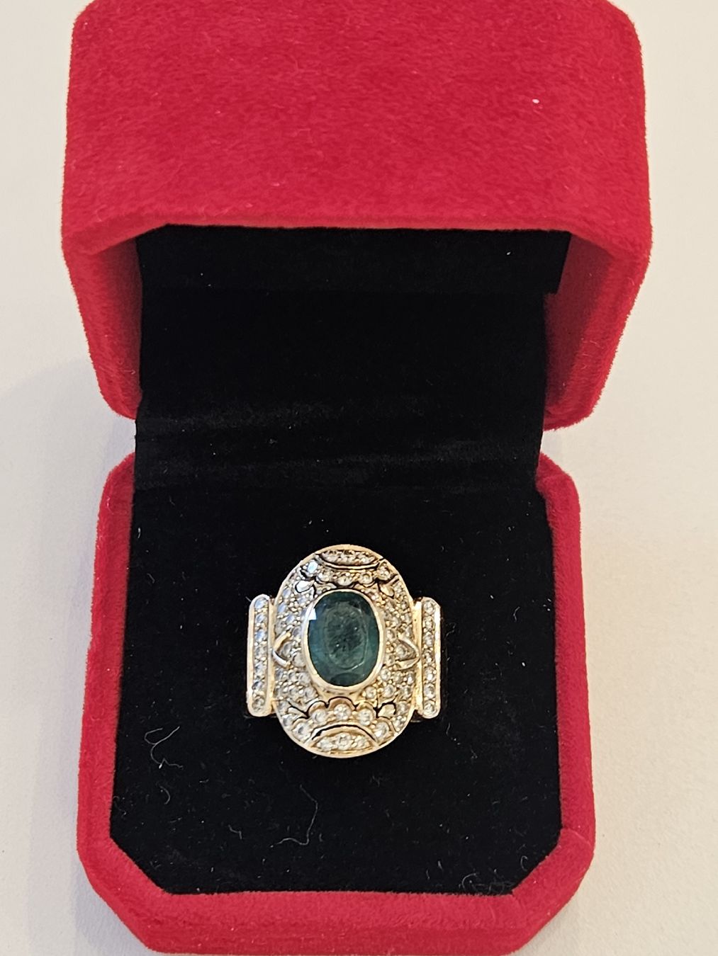 Anelli: Gold Ring 750 with Emerald & Diamonds Size 57 9.5g – Usato da Schlieren venduto da Bestleo 3