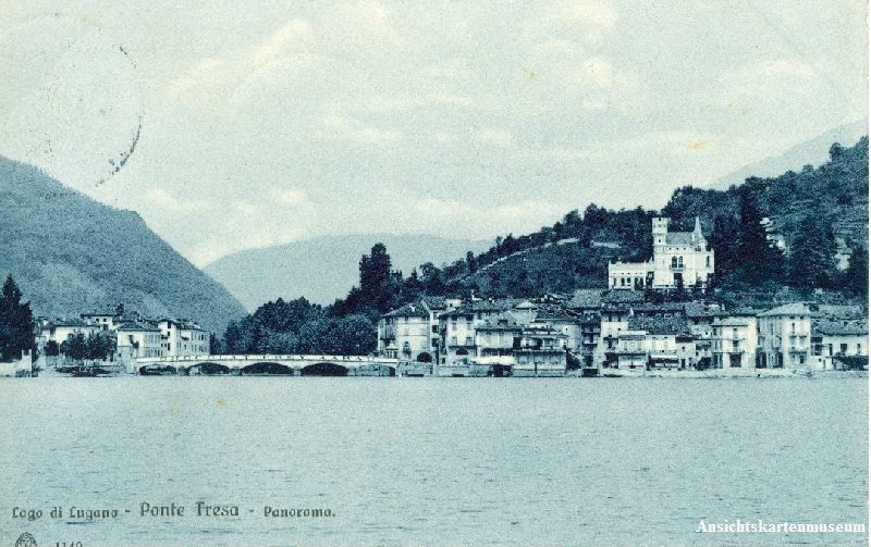 Ansichtskarten: Ponte Tresa - Panorama + 1914 – Gebraucht aus Emmenbrücke von teestube