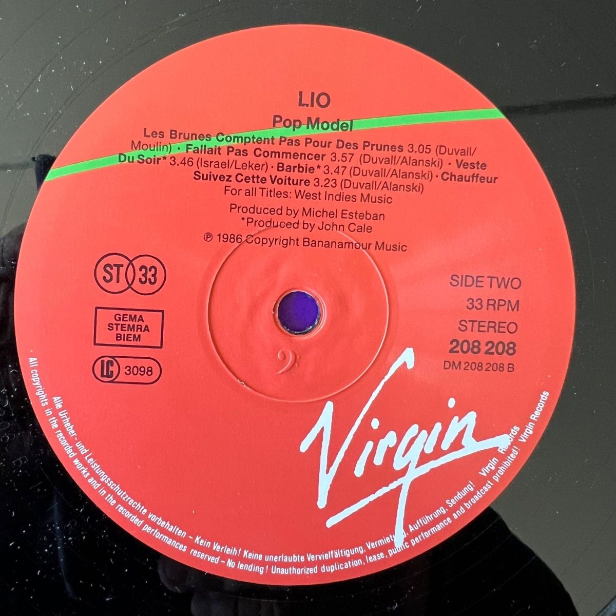 Dischi in vinile: Lio - Pop Model / 1. D-Press. 1986 – Usato da Gais venduto da soundcave57 4