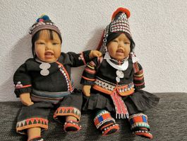 2 poupons de GÖTZ de la série AKHA, Walaja & Santad 1991