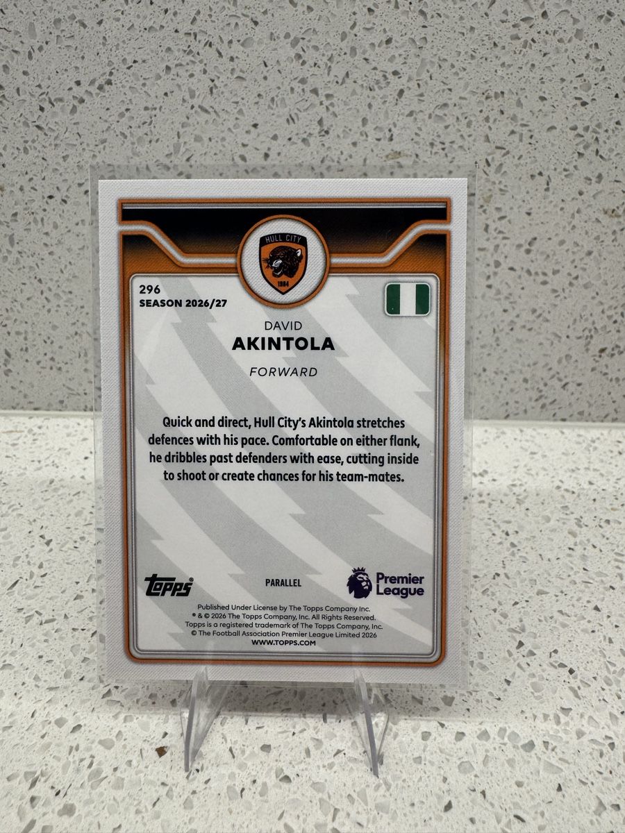 Topps Cartes à collectionner: David Akintola – RC -Parallel #296 – D'occasion à Zollikofen par Bebby12 1