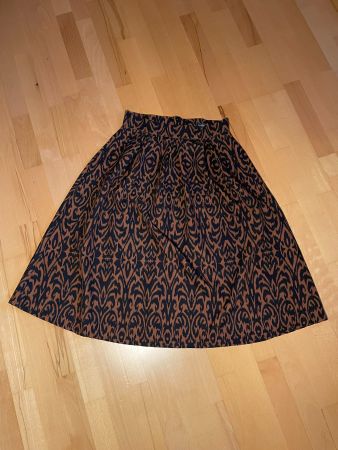 Animal Print Rock, A Linie, Midi, Grösse M, Braun Schwarz
