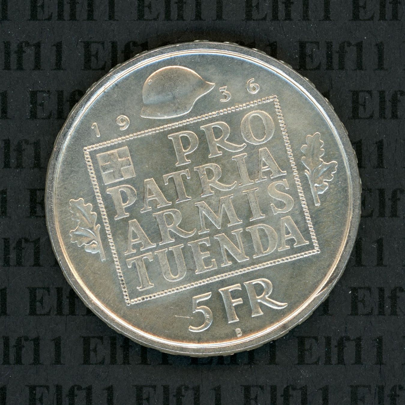 Tutti le monete: CHF___5.00 1936 Wehranleihe -stgl 5 Franken – Nuovo (secondo la descrizione) da Widnau venduto da Elf11