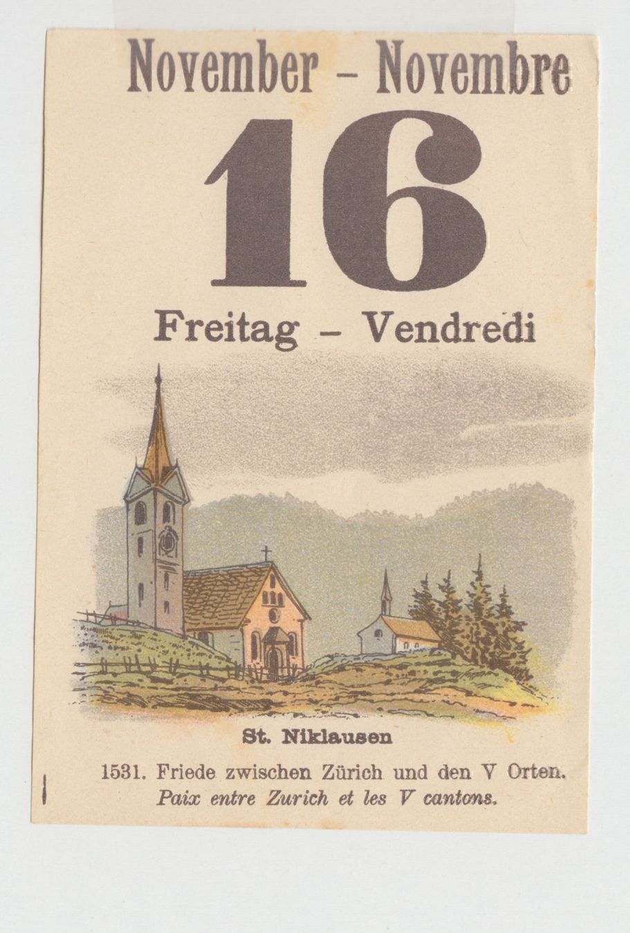 Grafiken & Lithographien: ST. NIKLAUSEN LITHOGRAPHIE 1894 OBWALDEN – Antik aus Grüningen von Kartensammler 2