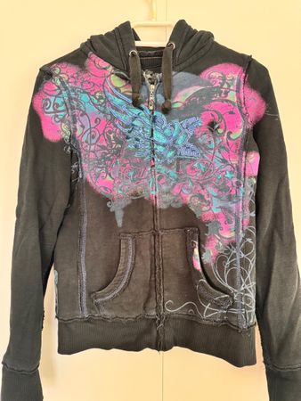 Esprit EDC Hoodie, Gr. S, Schwarz mit tollem Aufdruck!