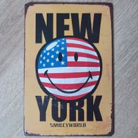 Blechschild New York Smileyworld 20x30cm