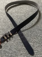Gürtel Tommy Hilfiger dunkelblau Silber mit Logo Schnalle