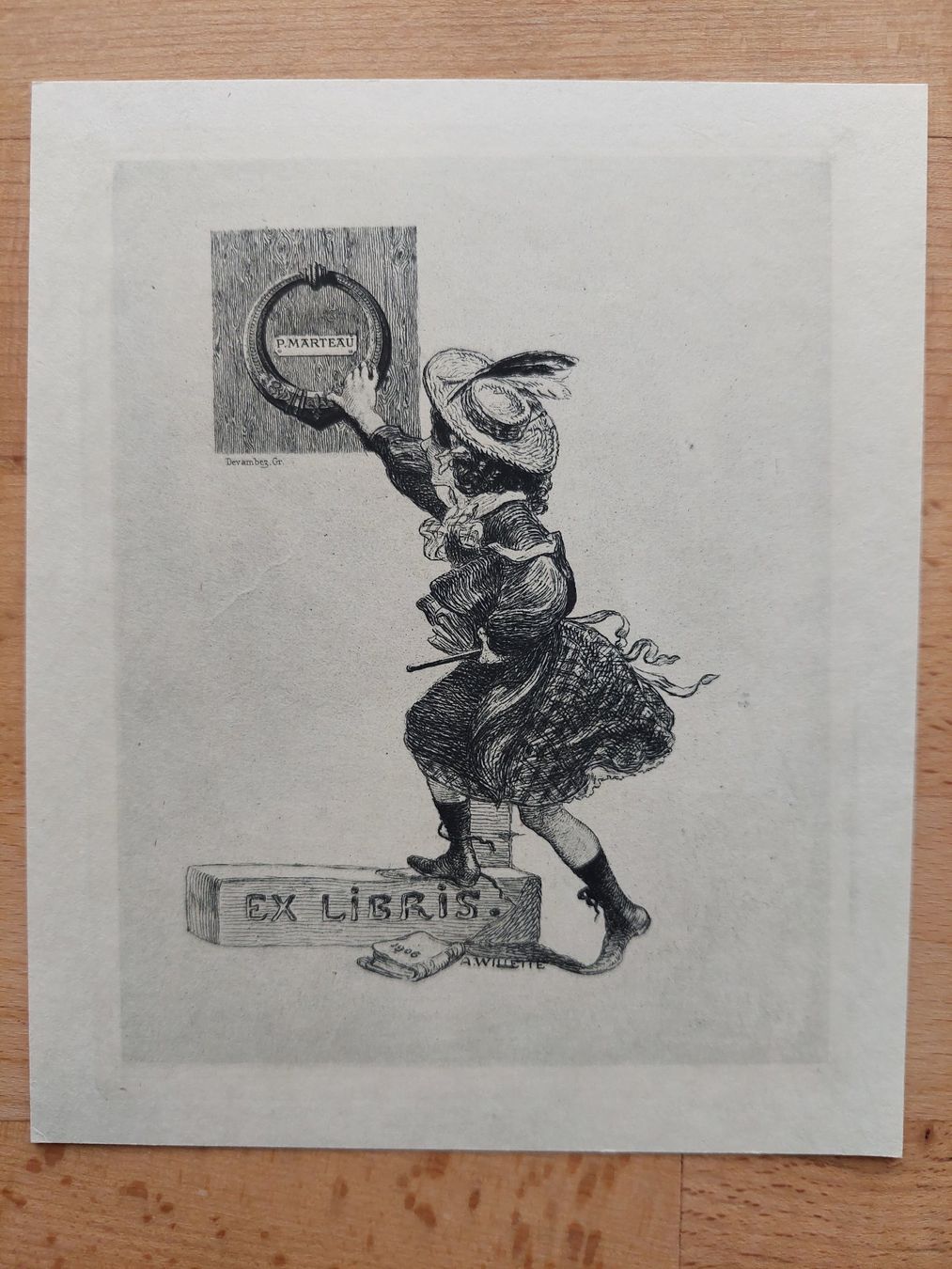 Dipinti: Exlibris Adolphe Willette - Heliogravur – Usato da Obfelden venduto da Knauserig2026