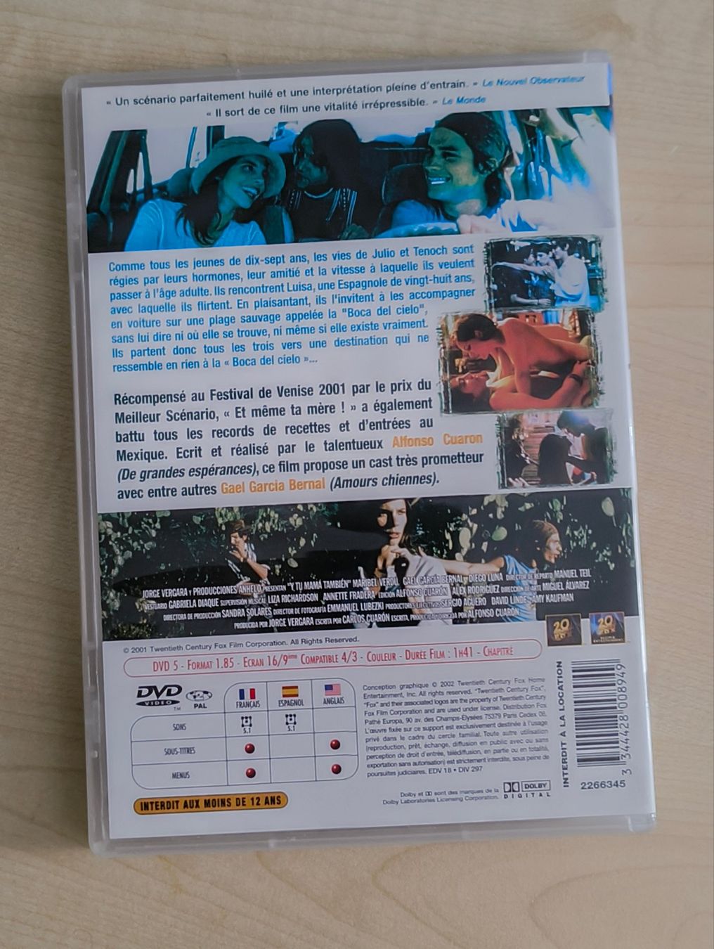 Tutti i DVDs: Et même ta mère - Alfonso Cuaron - DVD – Usato da Sion venduto da dor_8hwv 1