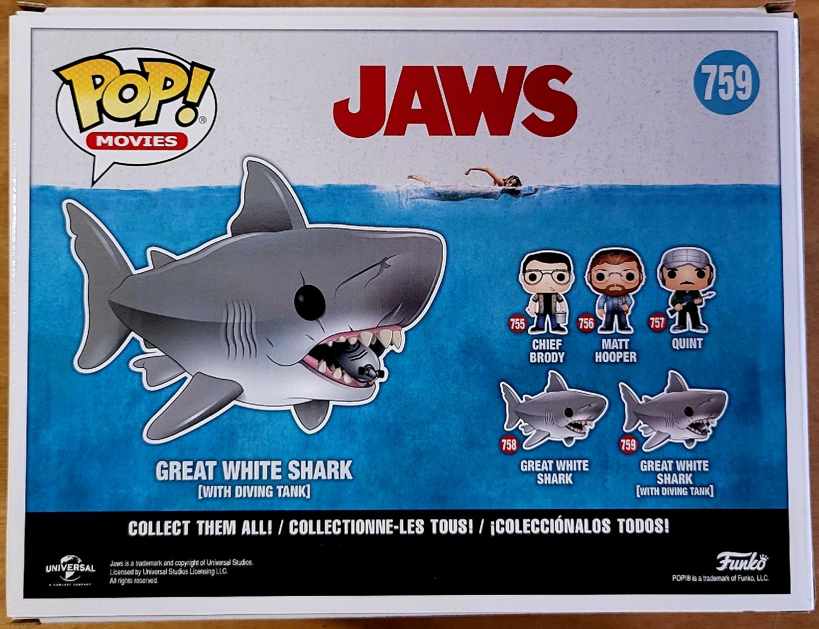 Funko Statuette: Funko Pop Jaws  Great White Shark with Diving Tank – Nuovo e nell'imballaggio originale da Montet (Glâne) venduto da KOADA 1