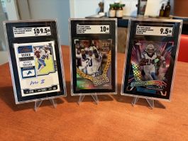 3 NFL Karten - Ibrahim, Sanders, Brooks - SGC9.5-10/Auto10