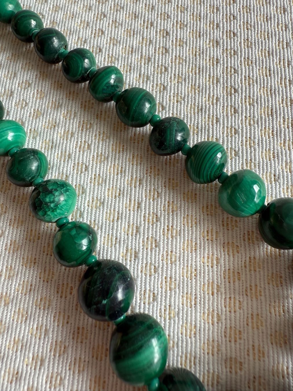 Catenine: Collier de perles en malachite - 44cm – Usato da Sion venduto da accroshoes 4