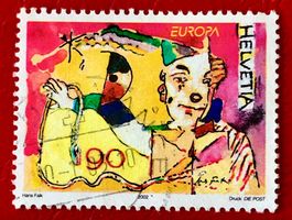 Nr.1052 Clown mut Requisiten  GESTEMPELT  2002   