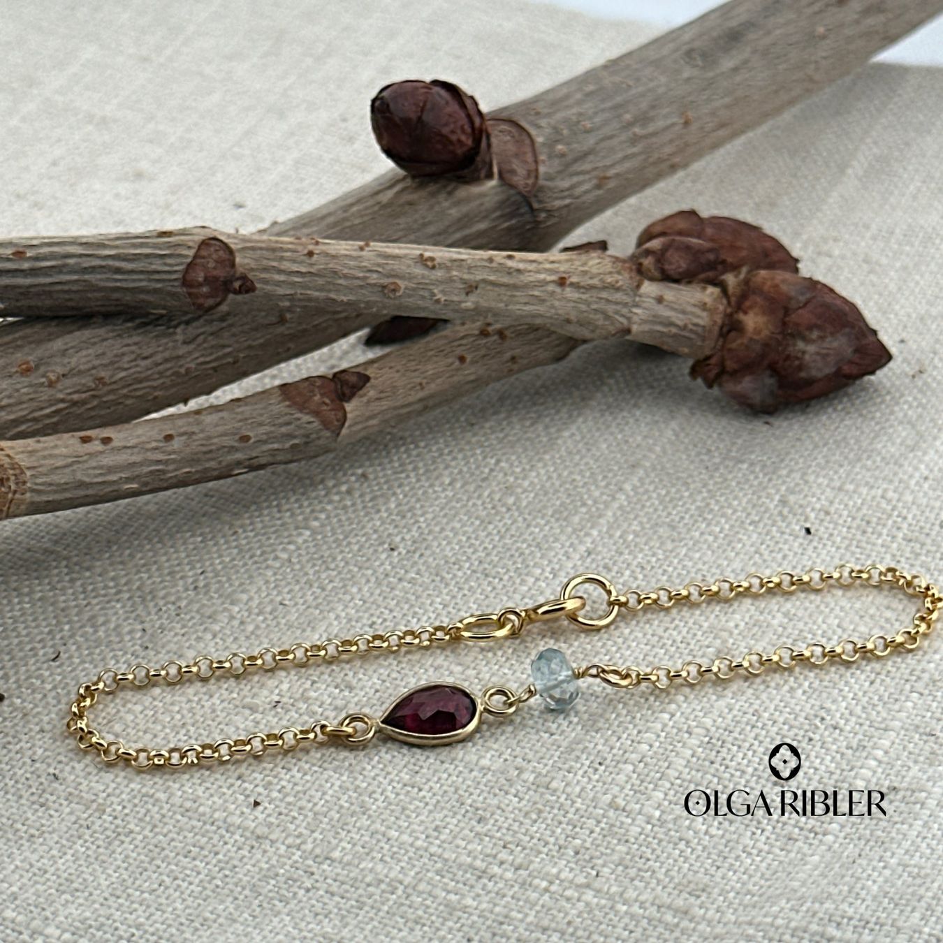Olga Ribler Bracciali & Braccialetti: Armband Sterling Silber 925 gelbvergoldet – Nuovo (secondo la descrizione) da Luzern venduto da Schmuckoutlet 1
