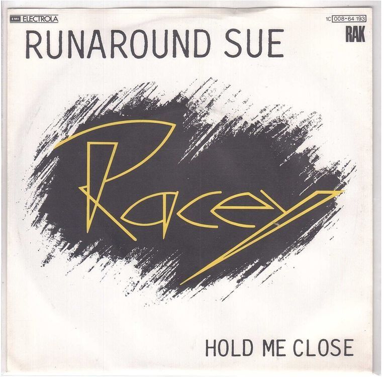 Dischi in vinile: Racey   --  Runaround Sue  Single7 – Usato da Rheinau venduto da asteng