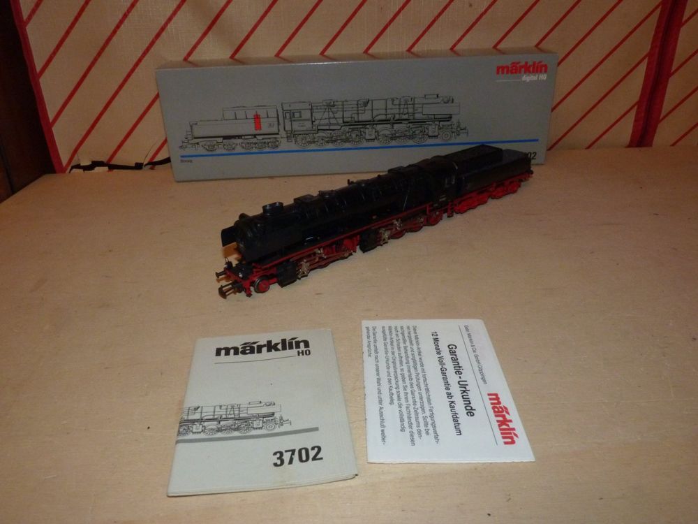 Locomotive Märklin A. Borsig Berlin N°4871 – Époque 3, HO, Noir Et Rouge, Vintage 1900