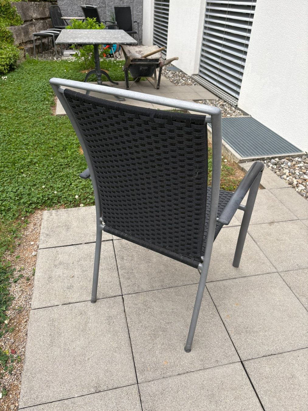 Hunn Sedie: Hunn Gartenstuhl-Set: 4 Stühle mit Armlehne & 2 Hocker – Usato da Schinznach-Dorf venduto da URSINA33 2
