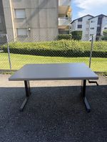 Höhenverstellbarer Schreibtisch 120 × 80 cm  Handkurbel 