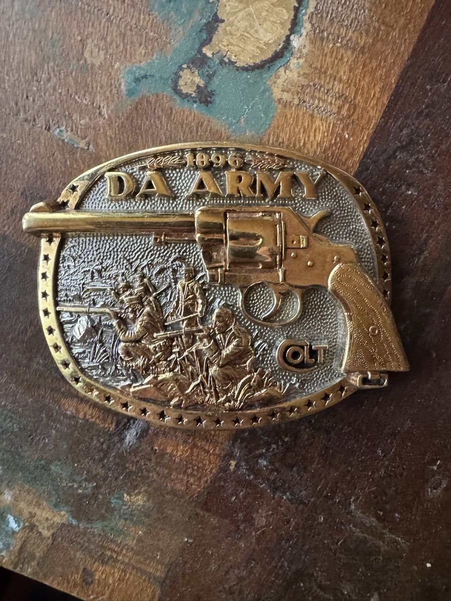 Fibbie per cinture: 1896 DA Army Colt Gürtelschnalle – Nuovo (secondo la descrizione) da Huttwil venduto da Nedja0