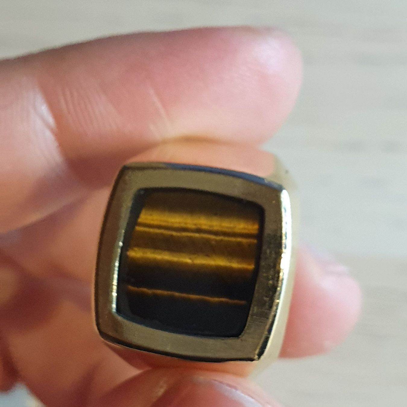 Ringe: Herrenring 750 Gold mit Tigerauge – Neu (gemäss Beschreibung) aus Unterägeri von Altgoldschmuck 4