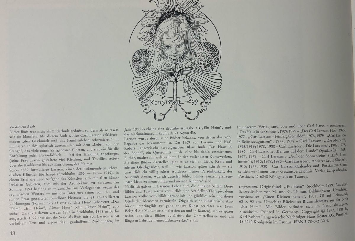 Bücher: Carl Larsson Buch Unser Heim – Gebraucht aus Affoltern am Albis von mwittenwiller 4