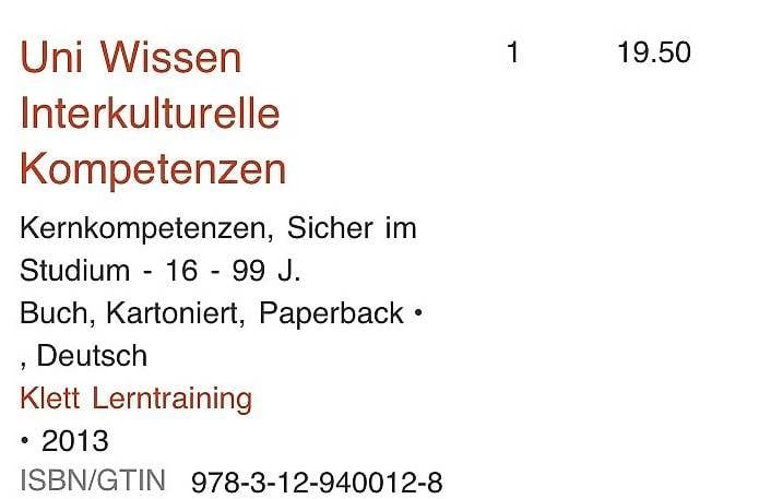 Libri: Interkulturelle Kompetenzen  – Usato da Burg AG venduto da bha_nj8t 2