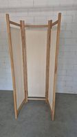 3-Teiliger Paravent/Raumtrenner mit Stoffbezug