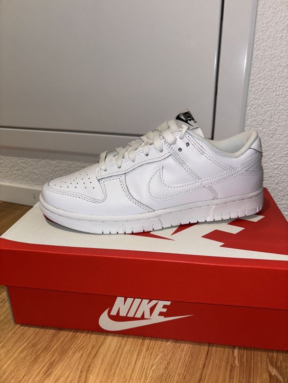 Elegantes Dunk Low Weiss Fotos
