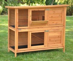 Kaninchenstall Cookie natur 122x50x101cm