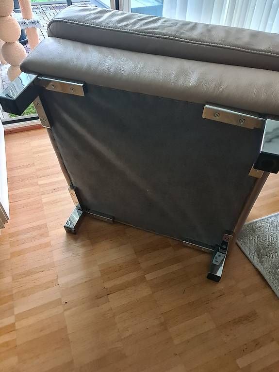 Hocker: Hocker Beige aus echt Leder – Gebraucht aus Kriens von akazy 3