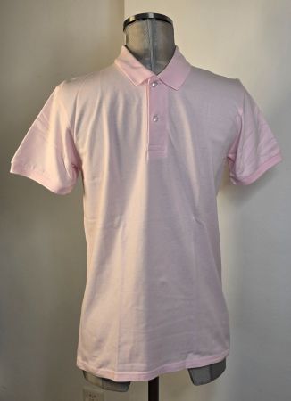 S 48 TEX Basic Men Poloshirt 100% Baumwolle rosa