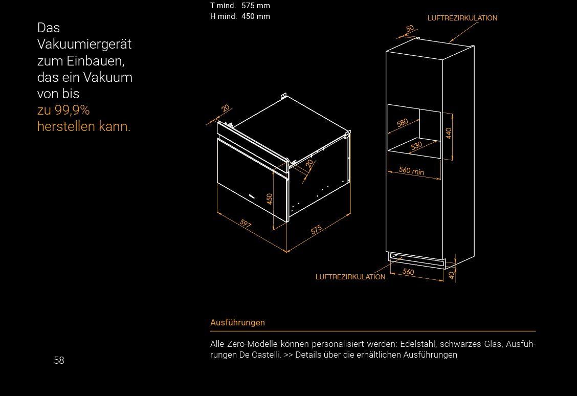 Elettrodomestici da cucina: Irinox Vakumiergerät Zero 15, schwarzes Glas – Nuovo (secondo la descrizione) da Bassersdorf venduto da COOL-AG 3