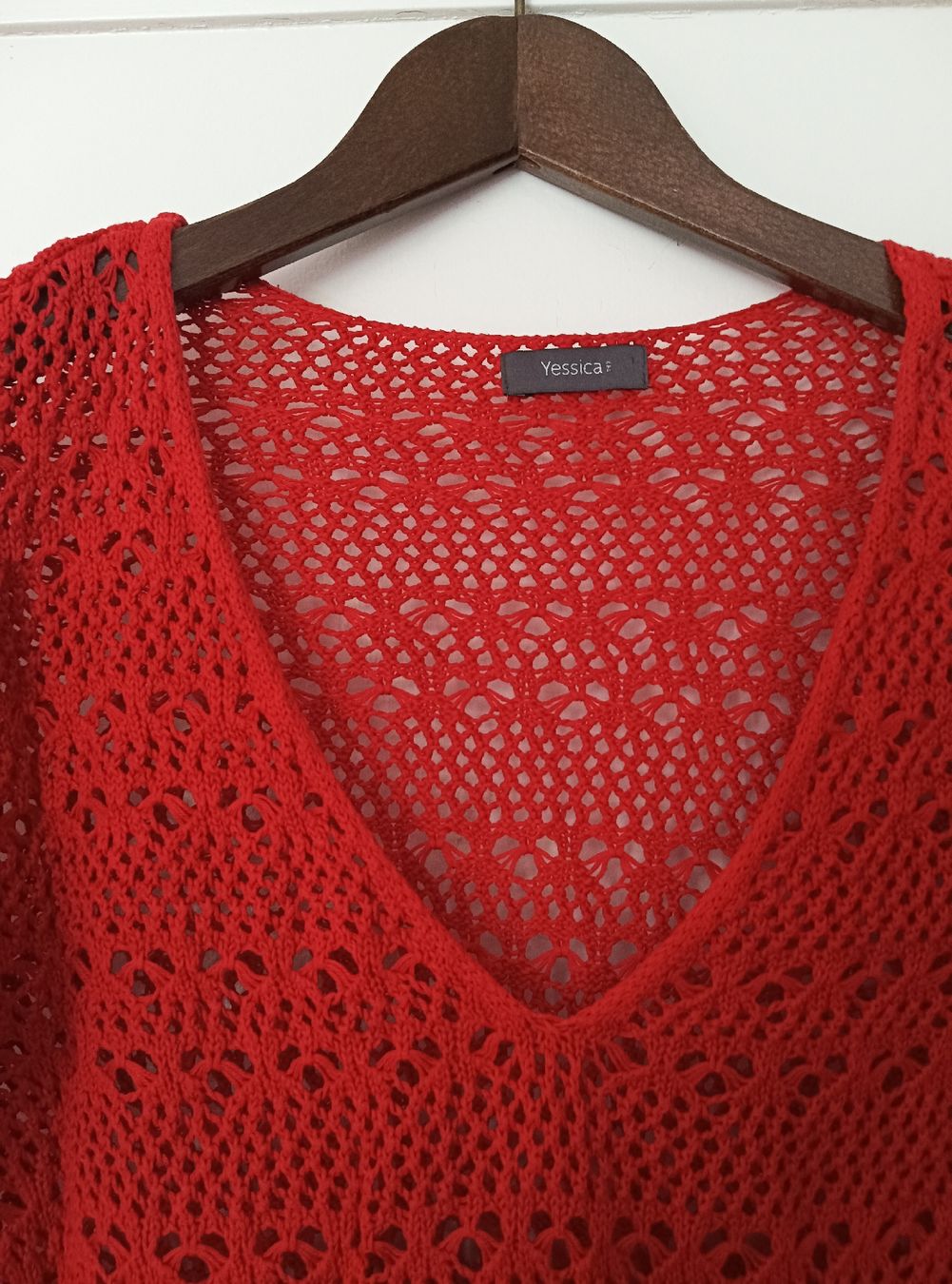 Maglioni & Felpe: Sommerlicher, roter Strickpullover von Yessica, Gr. S – Usato da Zürich venduto da Asteraki 4