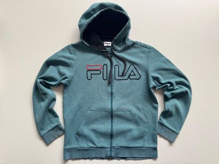 FILA zip jacket hoodie Sz M 100% cotton