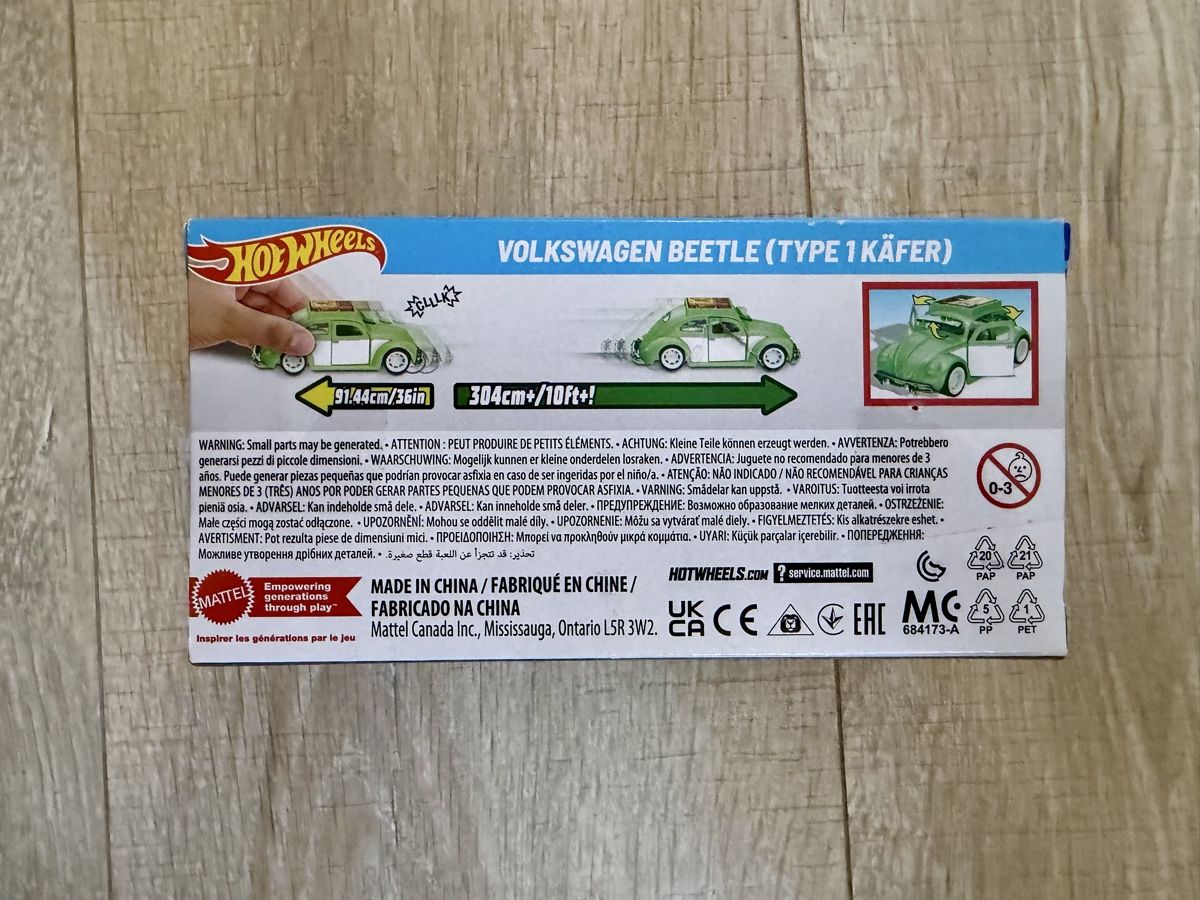 Hot Wheels Modellini d'auto: Hot Wheels Speeders Pull Back VW Beetle (Type 1 Käfer)  – Nuovo e nell'imballaggio originale da Oberembrach venduto da theZaz 1