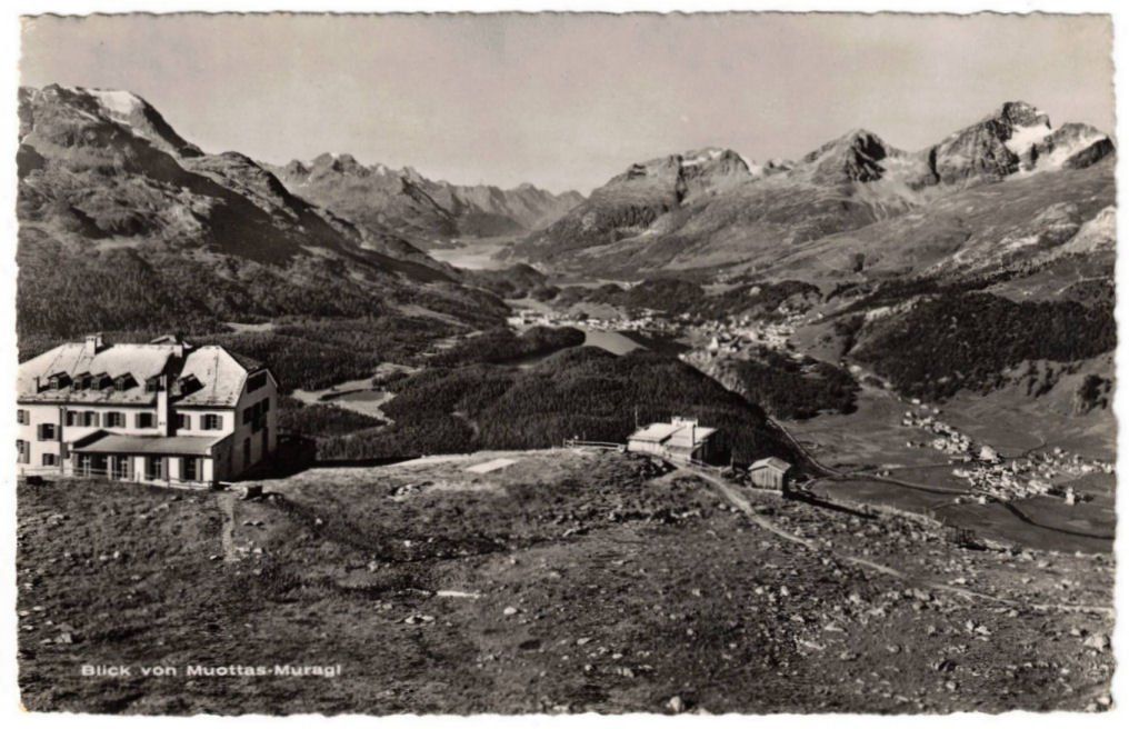 Cartoline postali: St. Moritz - Standseilbahn Muottas Muragl Bergstation – Usato da Binningen venduto da Mountainrider