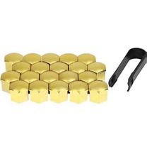 🚗💛 X AUTOHAUX 20Stk. 17mm Gold Plastik Auto Radmutter💛🚗