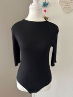 Langarmbody schwarz gerippt  von Vera Moda  Gr. M