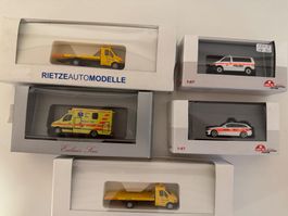 5 Fahrzeuge 1/87 Rietze Herpa ACE  unbespielt