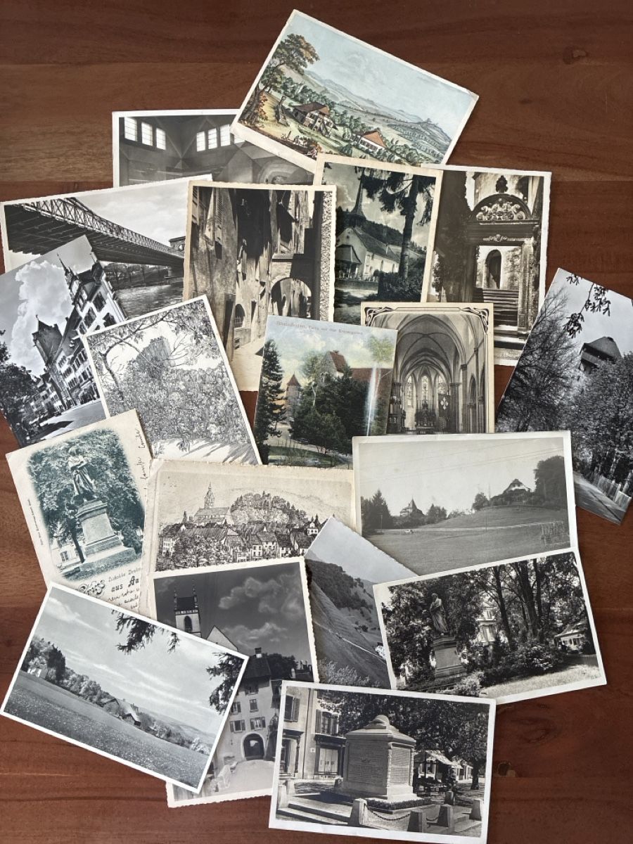 Cartoline postali: 50 Ansichtskarten diverse Kanton Aargau 2 – Usato da Oftringen venduto da Cla.vD.74 2