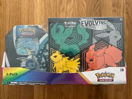Pokemon Evolving Skies ETB + Vaporeon Tin Costco Bundle Box!