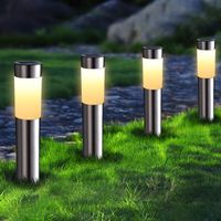 4 Stück Edelstahl LED Solarleuchten Garten gartenleuchten