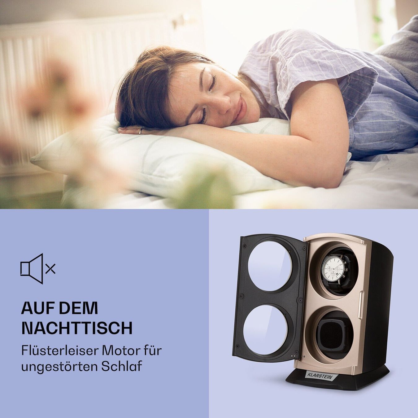 Cofanetto carica e porta orologi: Luxus: Uhrenbeweger 2 Uhren Orange Klarstein – Nuovo e nell'imballaggio originale da Fislisbach venduto da IboTrade 4