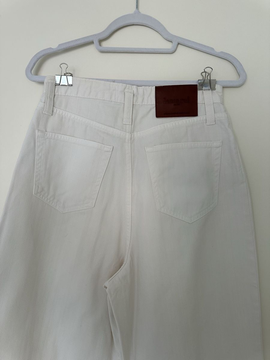Lamarel Jeans: Lamarel Straight Leg Jeans Weiss Gr. M – Usato da Zürich venduto da tmarina