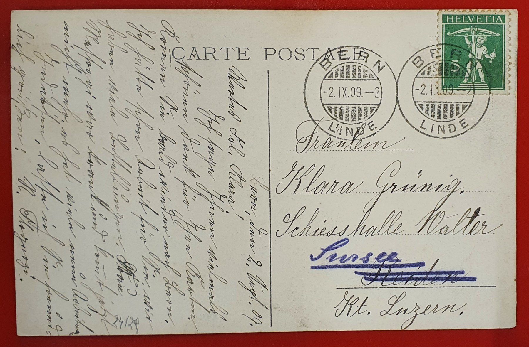 Cartoline postali: Bern - Linde 1909 - 4 Ansichten – Usato da Kreuzlingen venduto da Rschweiz1 1