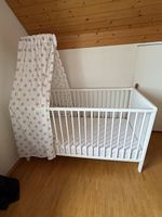 Kinderbett, höhenverstellbar, inkl. Matratze und Bettwäsche