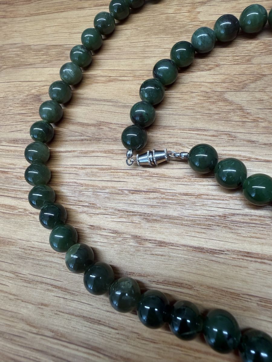 Catenine: Grüne Stein Collier / Halskette (Jade oder Malachit?) – Usato da Horn venduto da HanSolo. 2