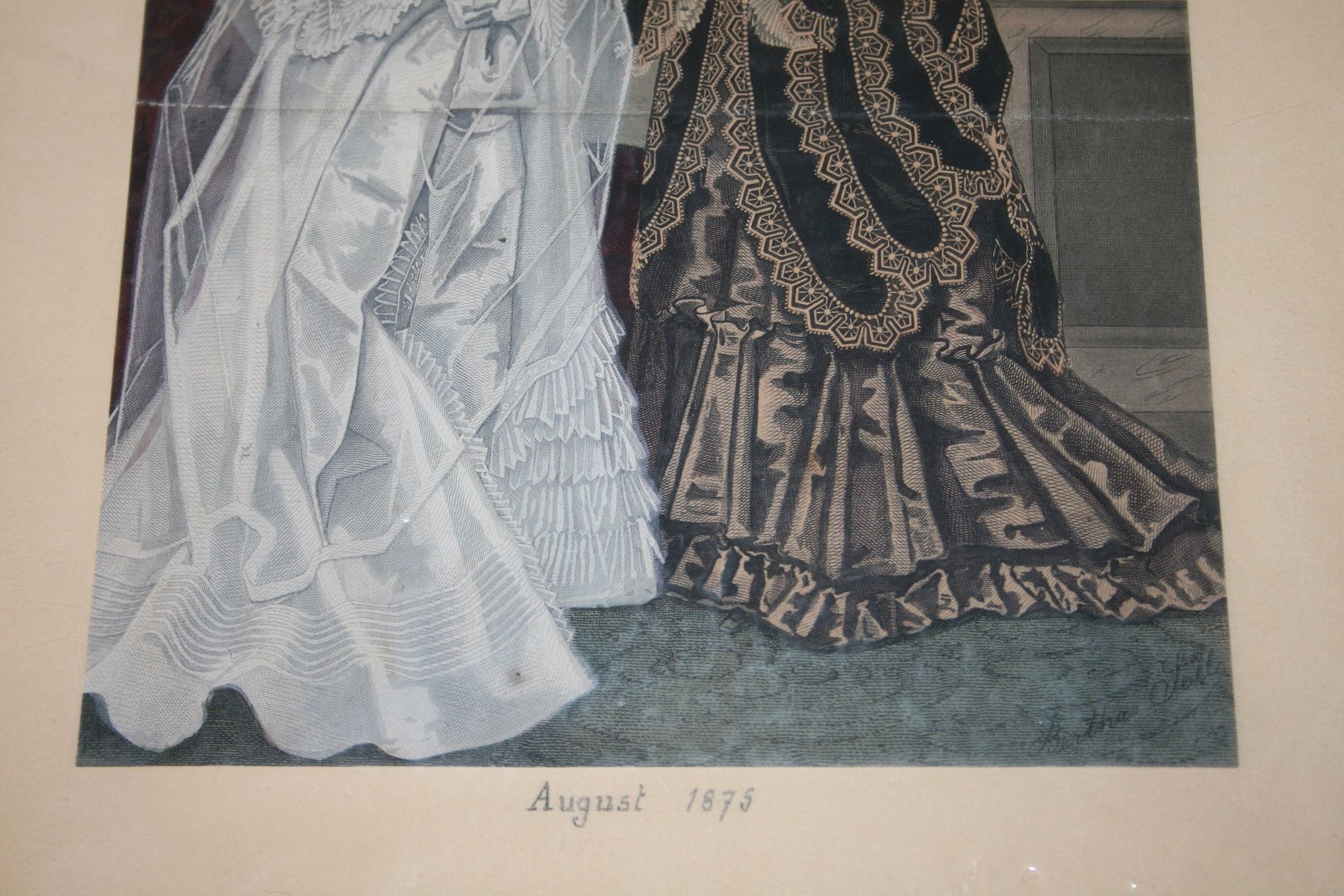 Foto & Immagini: Modestich Damenmode, koloriert, August 1875 – Usato da Schaffhausen venduto da Kartenprofi 3